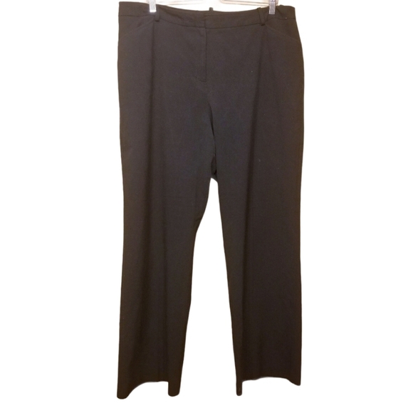 Ellen Tracy | Women's Classic Black Career Pants (Size 16) - Picture 1 of 10